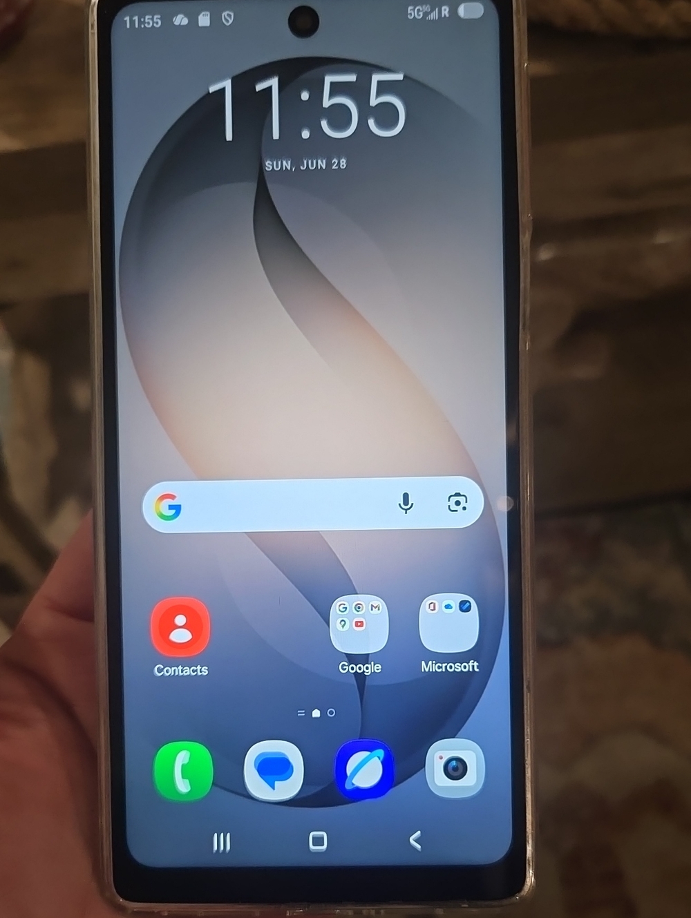 Samsung Smartphone with Black and Silver Accents